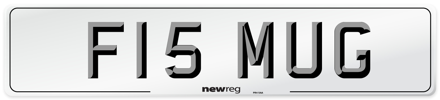 F15 MUG Number Plate from New Reg